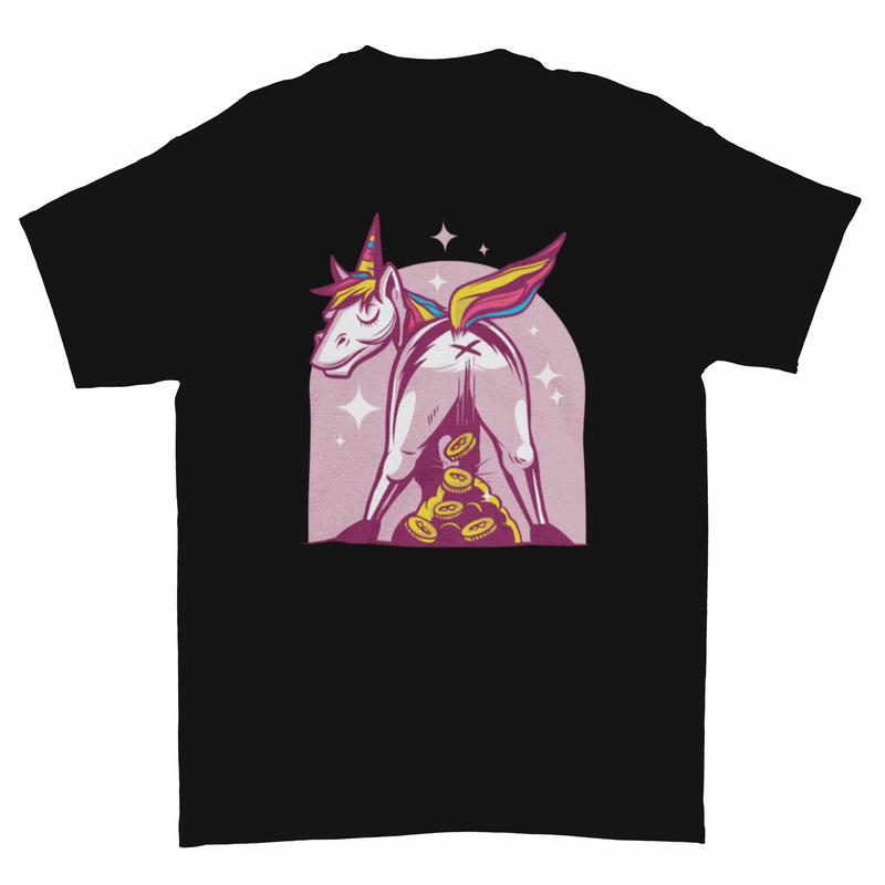 Bitcoin unicorn t-shirt design