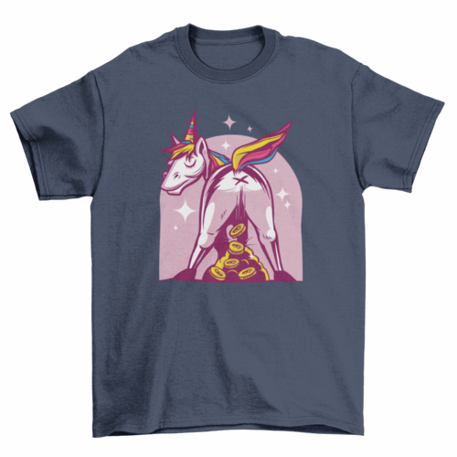 Bitcoin unicorn t-shirt design