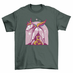 Bitcoin unicorn t-shirt design