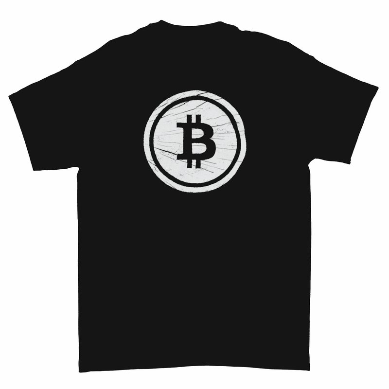 Bitcoin grunge t-shirt