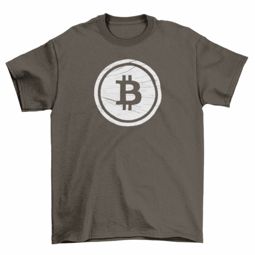 Bitcoin grunge t-shirt