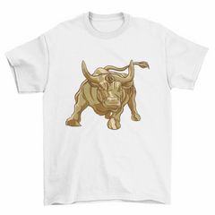 Gold bitcoin bull t-shirt