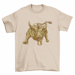 Gold bitcoin bull t-shirt