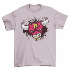 Angry bull bitcoin sign t-shirt