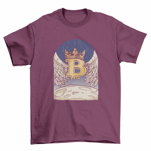 Angel bitcoin landing on the moon t-shirt design