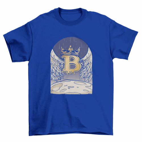 Angel bitcoin landing on the moon t-shirt design