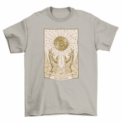 Bitcoin symbol tarot card t-shirt