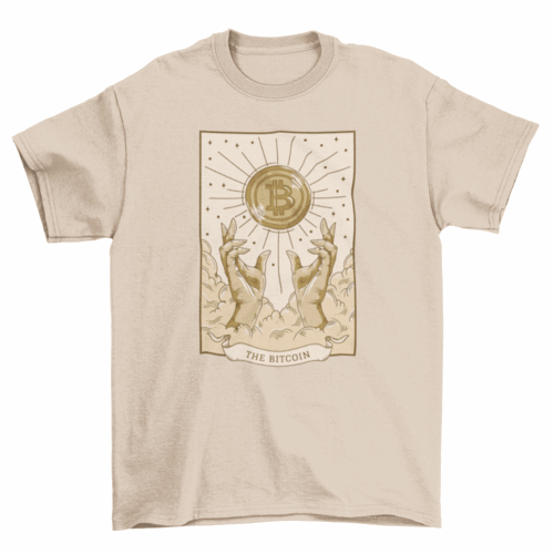 Bitcoin symbol tarot card t-shirt