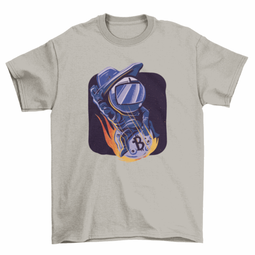 Cowboy astronaut crypto t-shirt