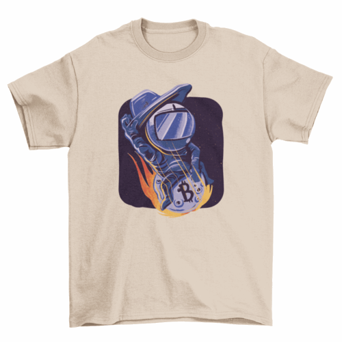 Cowboy astronaut crypto t-shirt