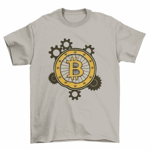 Bitcoin gears t-shirt design