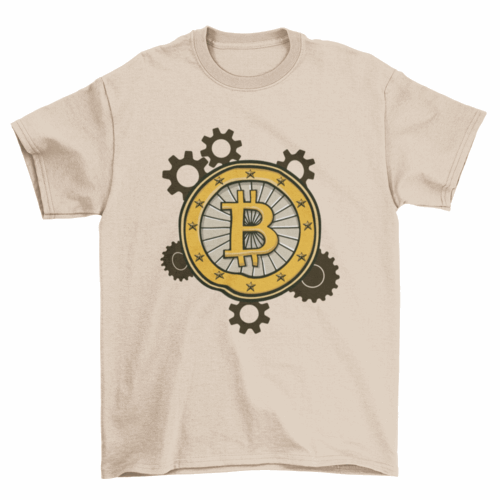 Bitcoin gears t-shirt design