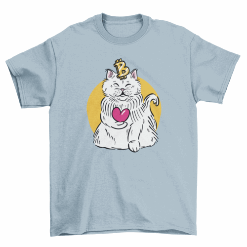 Bitcoin cat cryptocurrency t-shirt