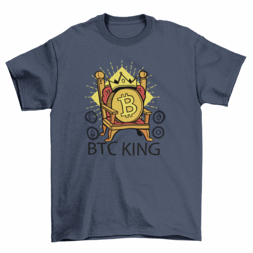 Bitcoin crypto king t-shirt