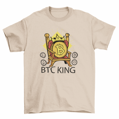 Bitcoin crypto king t-shirt