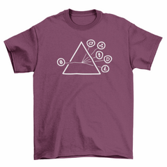 Crypto coins stroke symbols t-shirt