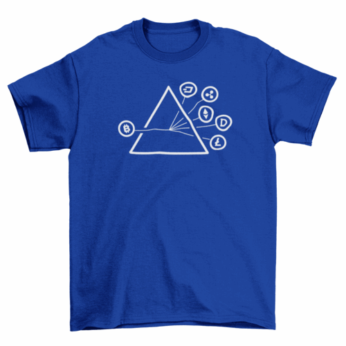 Crypto coins stroke symbols t-shirt