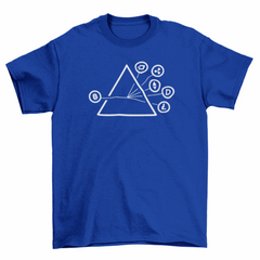 Crypto coins stroke symbols t-shirt