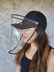 Baseball Cap with Detachable Front Panel