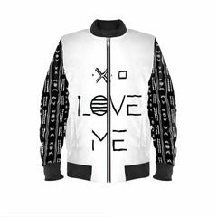 Duality Gear, Love Me, Black & White Mudcloth, Men's Bomber Jacket