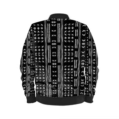 Duality Gear, Love Me, Black & White Mudcloth, Men's Bomber Jacket