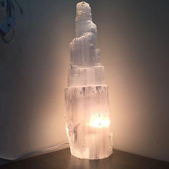 Selenite Skyscraper Lamp