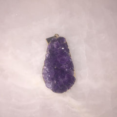 Purple Amethyst Cluster Pendant