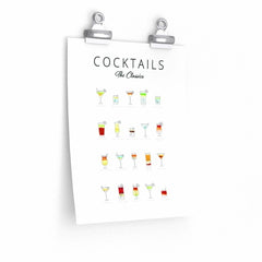 Cocktails Art Poster Decor