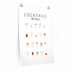 Cocktails Art Poster Decor