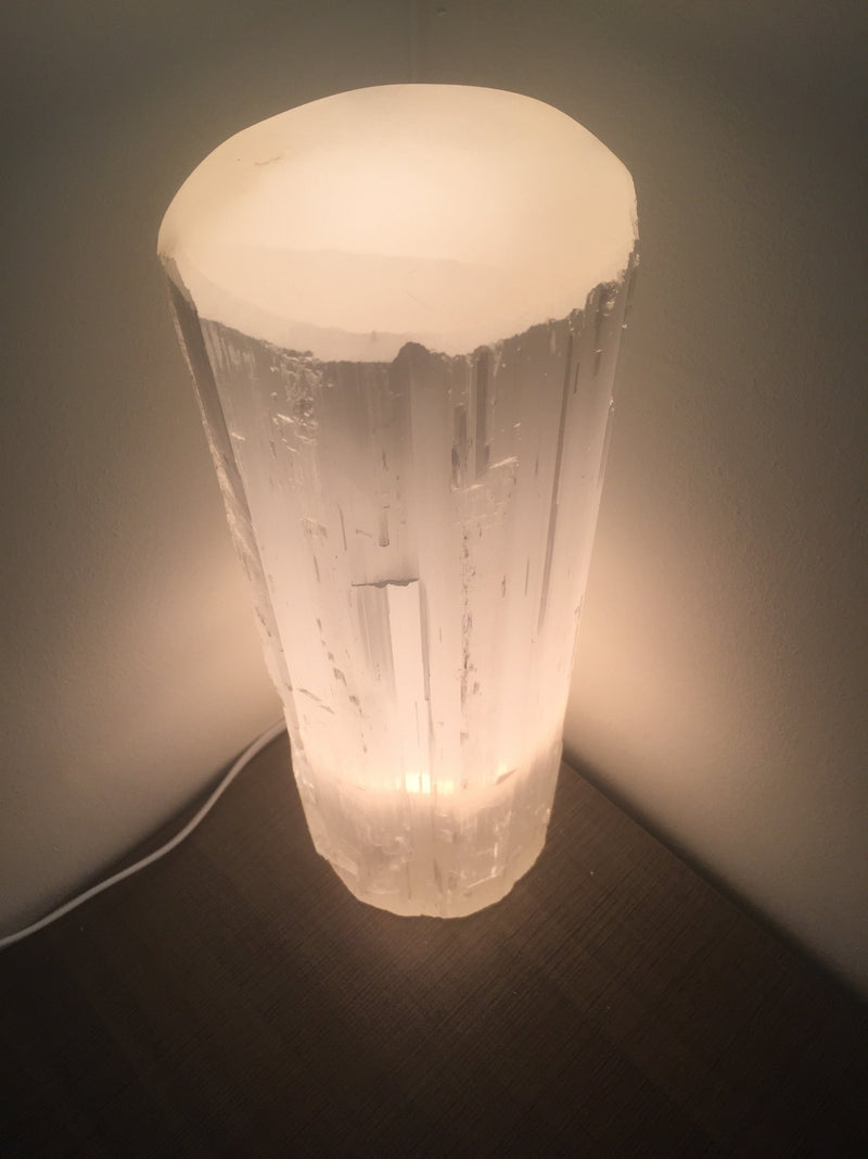 Selenite Flat Top Lamp