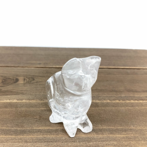 Clear Quartz Cat Statues