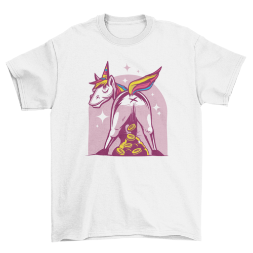 Bitcoin unicorn t-shirt design