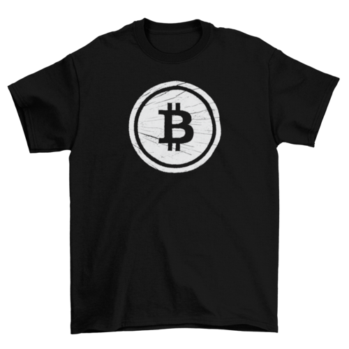 Bitcoin grunge t-shirt