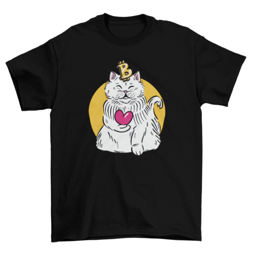 Bitcoin cat cryptocurrency t-shirt