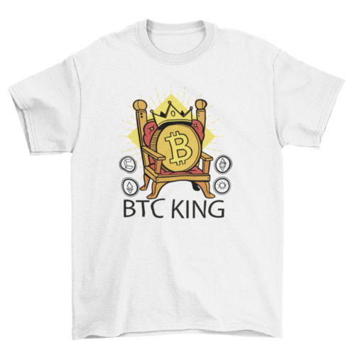 Bitcoin crypto king t-shirt
