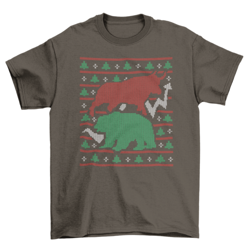 Stocks market animals ugly sweater t-shirt