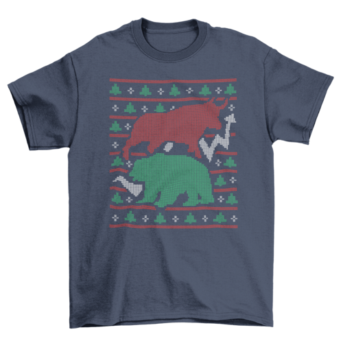 Stocks market animals ugly sweater t-shirt