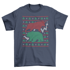 Stocks market animals ugly sweater t-shirt