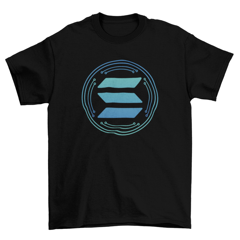 Solana crypto currency symbol t-shirt