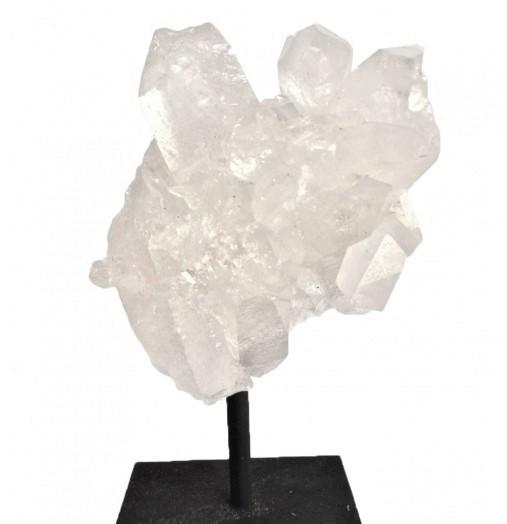 Natural Quartz Cluster on Metal Stand Home Decor Display Piece