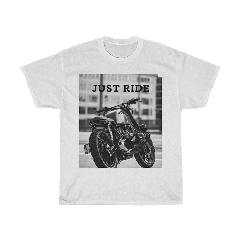 Motorcycle Just Ride Heavy Cotton T-Shirt