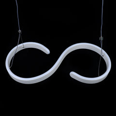 Contemporary Acrylic LED Swirl Shaped Light Fixture