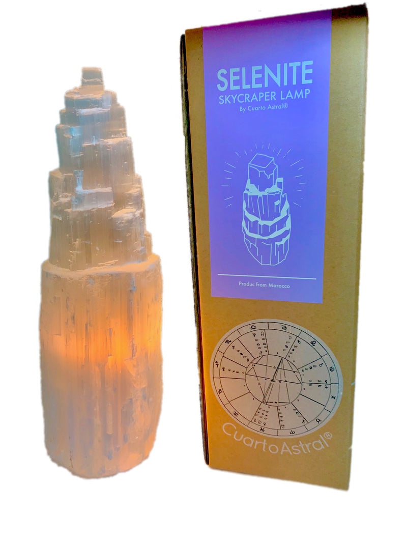 Selenite Skyscraper Lamp