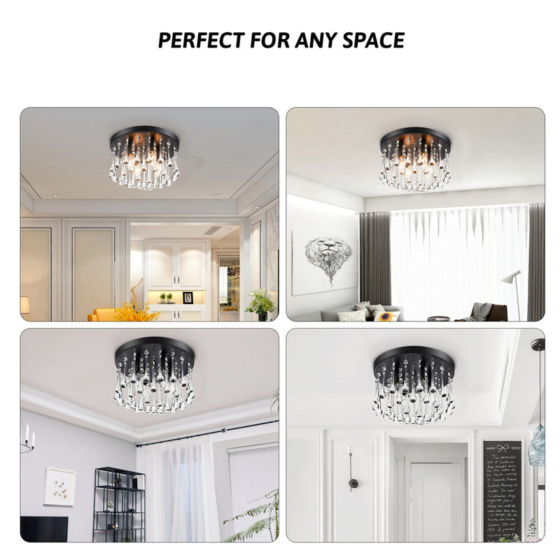 Modern Decorative 4 Light Droplet Hanging Chandelier