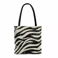 Double Sided Zebra Print Beach Shopper Tote Bag Medium