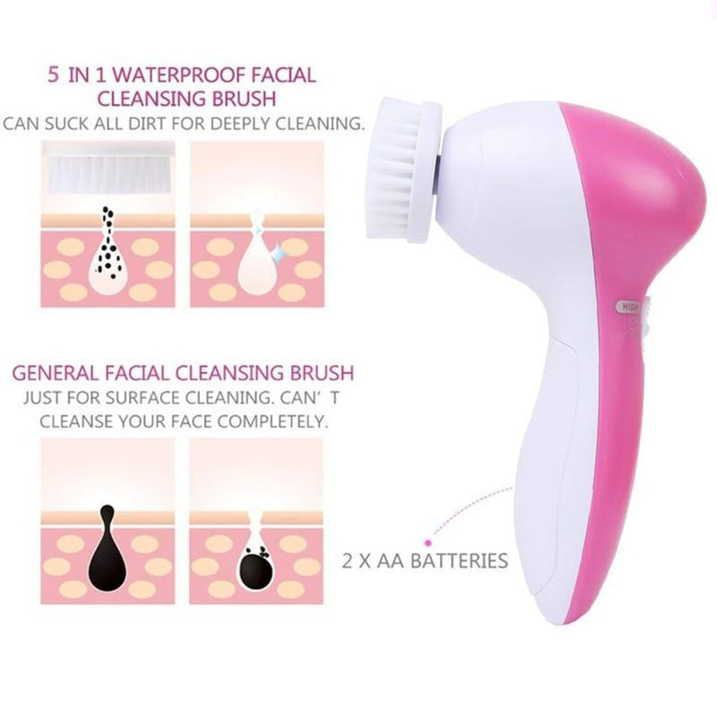 Face Massage Cleansing Brush 5 Pcs Set