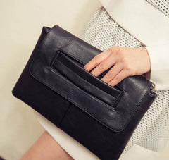 Womens Vegan Leather Envelope Clutch Bag