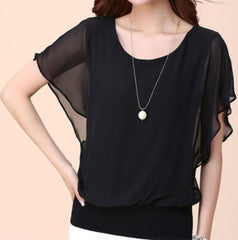 Womens Batwing Chiffon Blouse