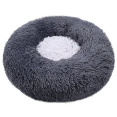 Pet Ultra Soft Long Plush Round Bed